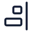 Alignright icon with stroke standard style