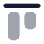Alignstarthorizontal icon with bulk rounded style