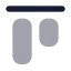 Alignstarthorizontal icon with bulk rounded style