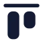 Alignstarthorizontal icon with solid rounded style