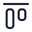Alignstarthorizontal icon with stroke rounded style