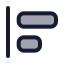 Alignstartvertical icon with duotone standard style