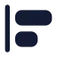 Alignstartvertical icon with solid rounded style