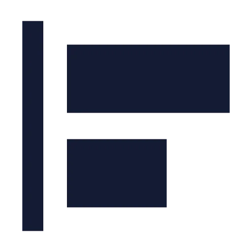 Align Start Vertical Icon in Solid Sharp style