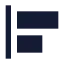 Alignstartvertical icon with solid sharp style