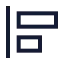 Alignstartvertical icon with stroke sharp style