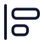 Alignstartvertical icon with stroke standard style
