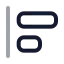 Alignstartvertical icon with twotone rounded style