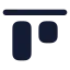 Aligntop icon with solid rounded style