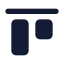 Aligntop icon with solid standard style