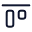 Aligntop icon with stroke rounded style
