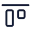 Aligntop icon with stroke standard style