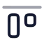 Aligntop icon with twotone rounded style
