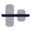 Alignverticalcenter icon with bulk rounded style