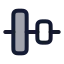 Alignverticalcenter icon with duotone rounded style
