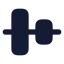 Alignverticalcenter icon with solid rounded style