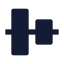 Alignverticalcenter icon with solid sharp style