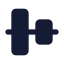 Alignverticalcenter icon with solid standard style