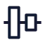 Alignverticalcenter icon with stroke sharp style