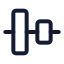 Alignverticalcenter icon with stroke standard style
