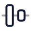 Alignverticalcenter icon with twotone rounded style