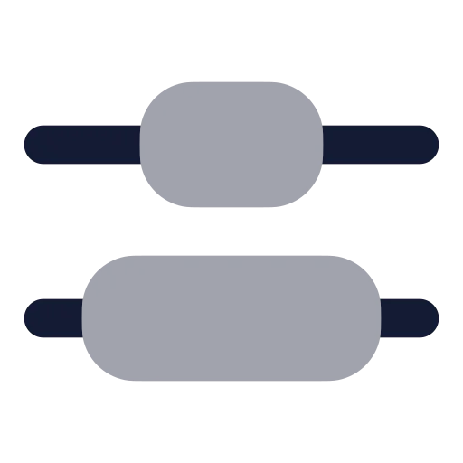 Align Vertical Distribute Center Icon in Bulk Rounded style