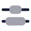 Alignverticaldistributecenter icon with bulk rounded style