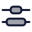 Alignverticaldistributecenter icon with duotone rounded style