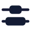 Alignverticaldistributecenter icon with solid standard style