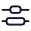 Alignverticaldistributecenter icon with stroke rounded style