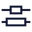 Alignverticaldistributecenter icon with stroke sharp style