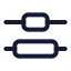 Alignverticaldistributecenter icon with stroke standard style