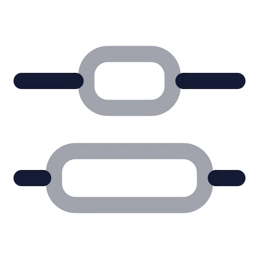 Align Vertical Distribute Center Icon in Twotone Rounded style