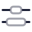 Alignverticaldistributecenter icon with twotone rounded style