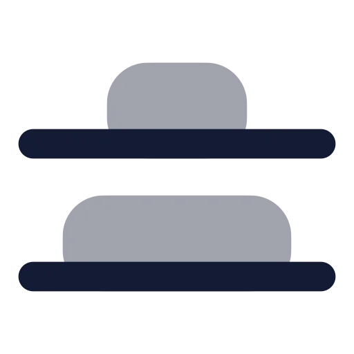 Align Vertical Distribute End Icon in Bulk Rounded style