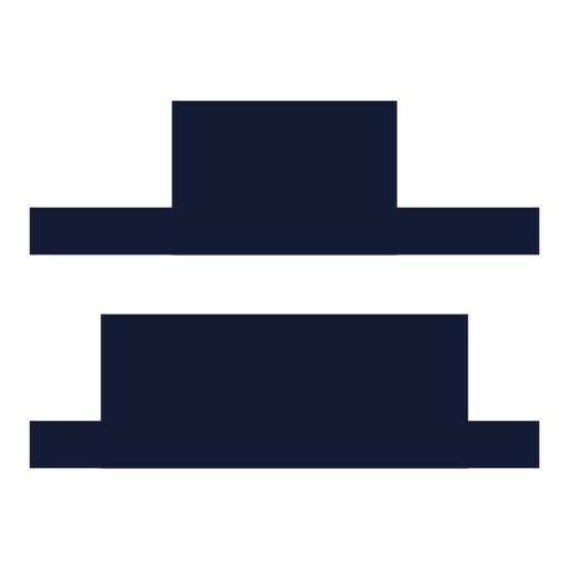 Align Vertical Distribute End Icon in Solid Sharp style