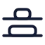 Alignverticaldistributeend icon with stroke rounded style