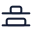 Alignverticaldistributeend icon with stroke standard style