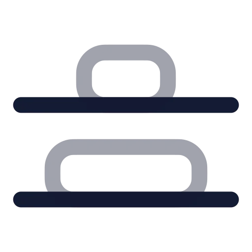 Align Vertical Distribute End Icon in Twotone Rounded style