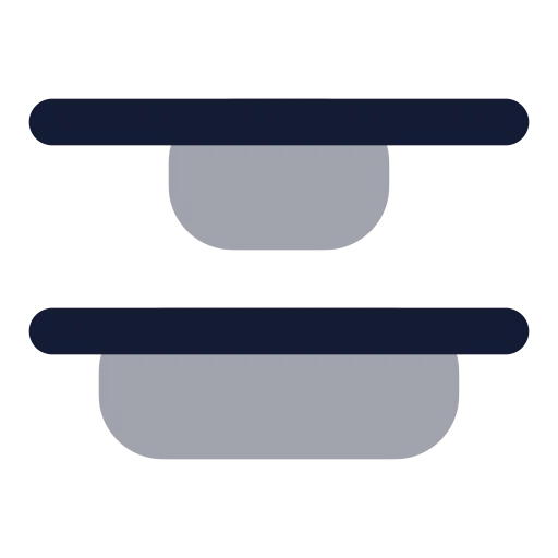 Align Vertical Distribute Start Icon in Bulk Rounded style