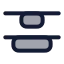 Alignverticaldistributestart icon with duotone rounded style