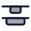 Alignverticaldistributestart icon with duotone standard style
