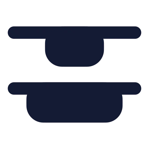 Align Vertical Distribute Start Icon in Solid Rounded style