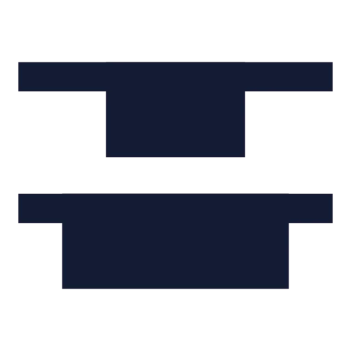 Align Vertical Distribute Start Icon in Solid Sharp style