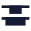 Alignverticaldistributestart icon with solid sharp style