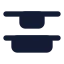 Alignverticaldistributestart icon with solid standard style