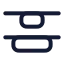 Alignverticaldistributestart icon with stroke rounded style