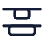 Alignverticaldistributestart icon with stroke standard style