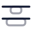 Alignverticaldistributestart icon with twotone rounded style