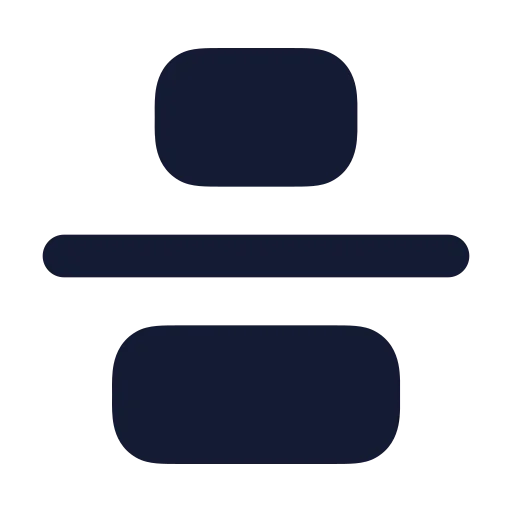 Align Vertical Justify Center Icon in Solid Rounded style